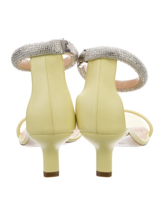 Nicholas Kirkwood Leather Crystal Embellishments Sandals