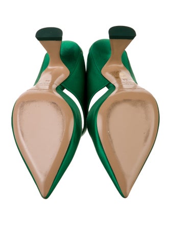 Nicholas Kirkwood Satin Crystal Embellishments Mules