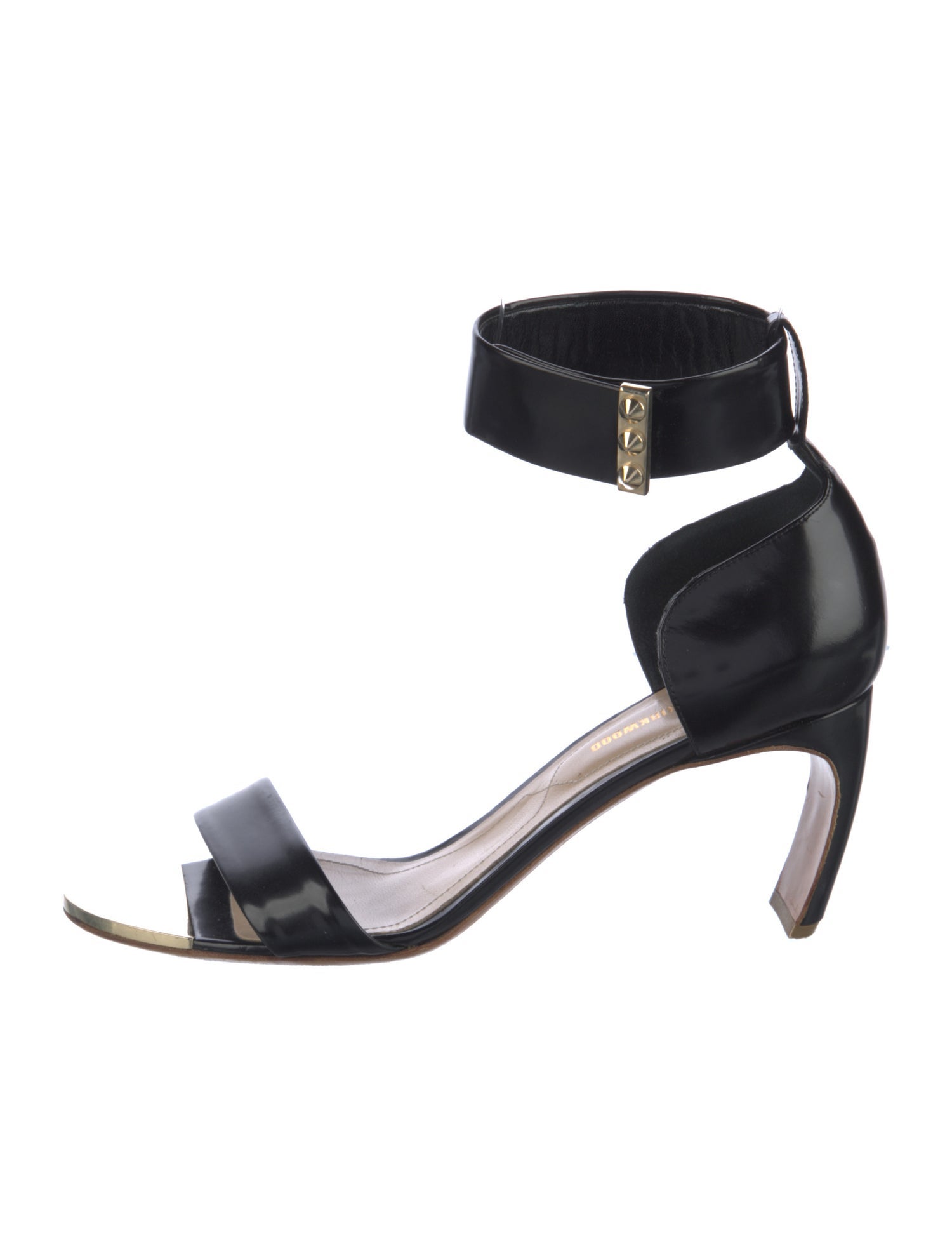 Nicholas Kirkwood Patent Leather Studded Accents Sandals