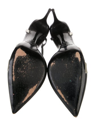 Nicholas Kirkwood Leather Colorblock Pattern Slingback Pumps