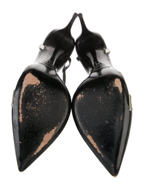 Nicholas Kirkwood Leather Colorblock Pattern Slingback Pumps