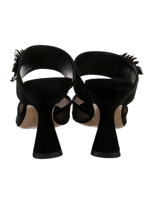 Nicholas Kirkwood Suede Crystal Embellishments Mules