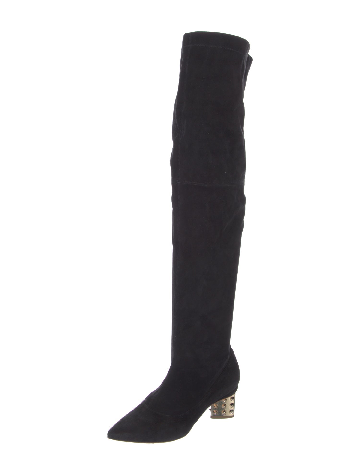 Nicholas Kirkwood Suede Studded Accents Boots