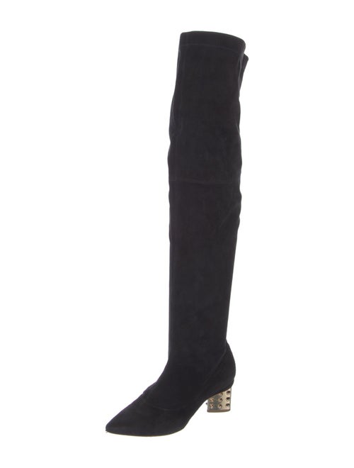 Nicholas Kirkwood Suede Studded Accents Boots