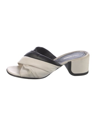 Nicholas Kirkwood Leather Colorblock Pattern Slides