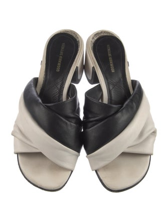 Nicholas Kirkwood Leather Colorblock Pattern Slides