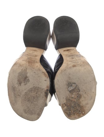 Nicholas Kirkwood Leather Colorblock Pattern Slides