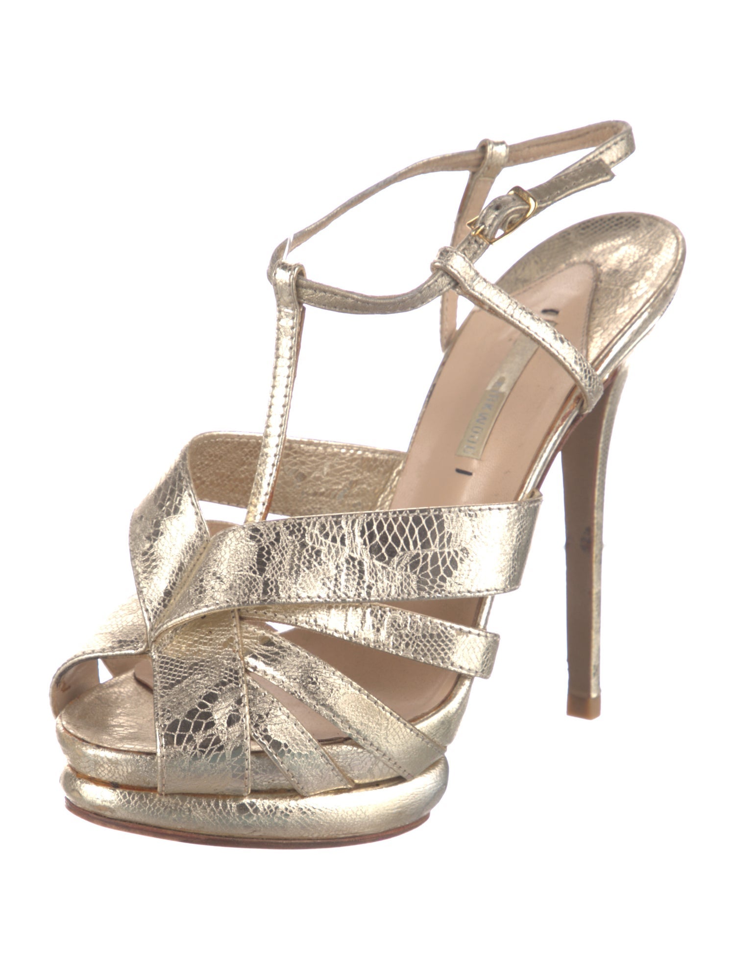 Nicholas Kirkwood Snakeskin T-Strap Pumps