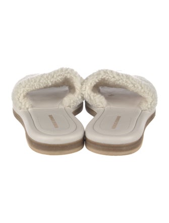 Nicholas Kirkwood Shearling Colorblock Pattern Slides