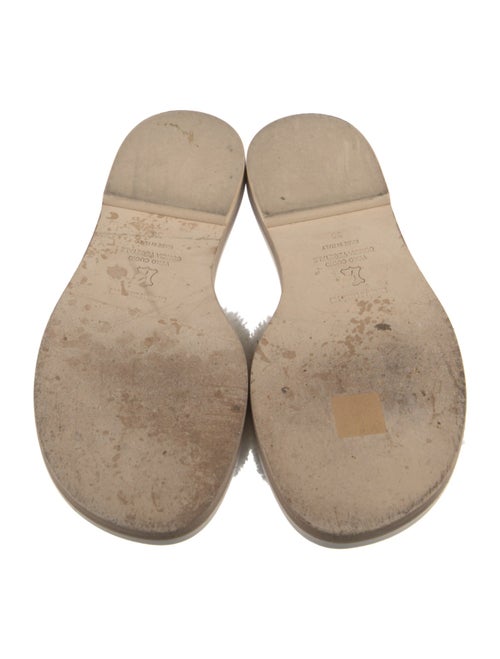 Nicholas Kirkwood Shearling Colorblock Pattern Slides