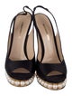 Nicholas Kirkwood Faux Pearl Accents Satin Slingback Pumps