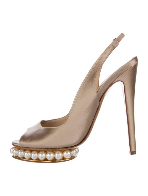 Nicholas Kirkwood Satin Slingback Pumps