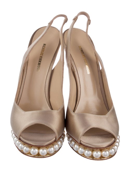 Nicholas Kirkwood Satin Slingback Pumps