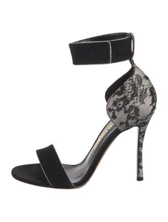 Nicholas Kirkwood Suede Glitter Accents Sandals