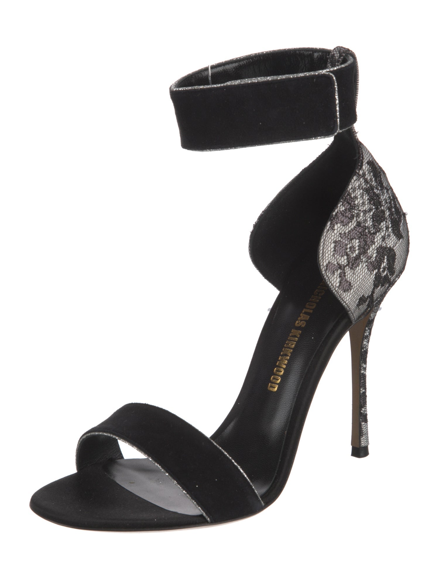 Nicholas Kirkwood Suede Glitter Accents Sandals