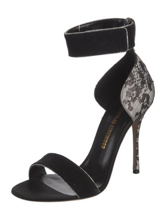 Nicholas Kirkwood Suede Glitter Accents Sandals