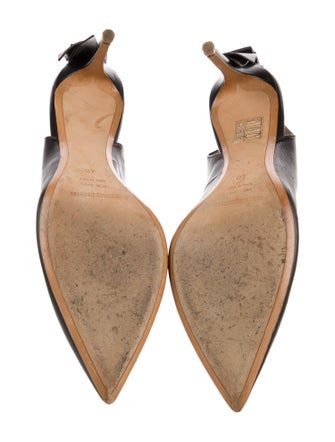 Nicholas Kirkwood Leather Bow Accents Slingback Pumps