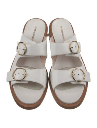 Nicholas Kirkwood Faux Pearl Accents Leather Slides