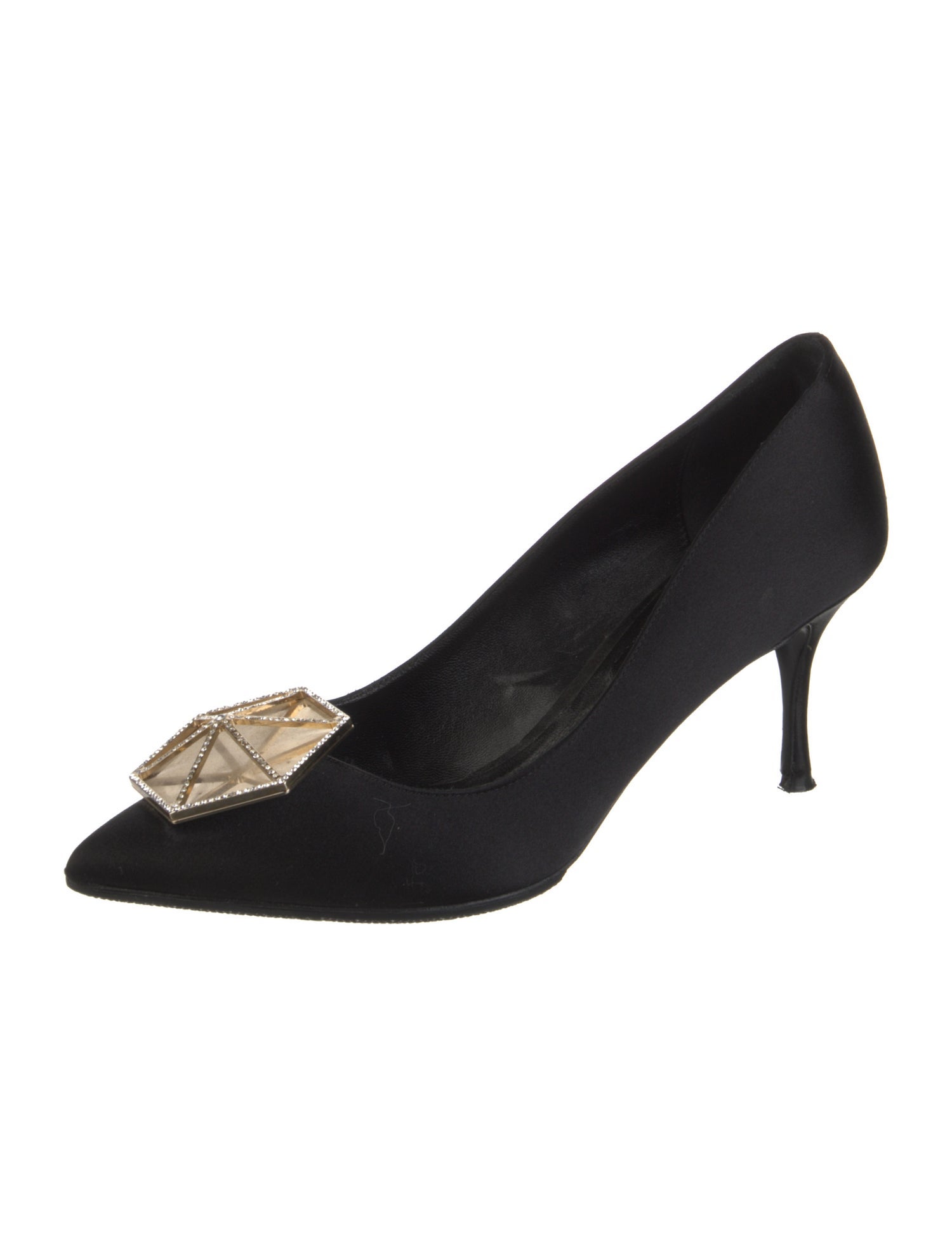 Nicholas Kirkwood Satin Crystal Embellishments Pumps