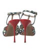 Nicholas Kirkwood Snakeskin Animal Print T-Strap Sandals