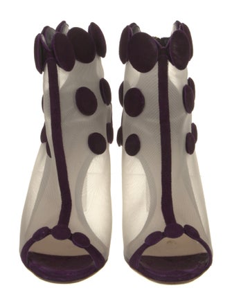 Nicholas Kirkwood Suede Mesh Accents Lace-Up Boots