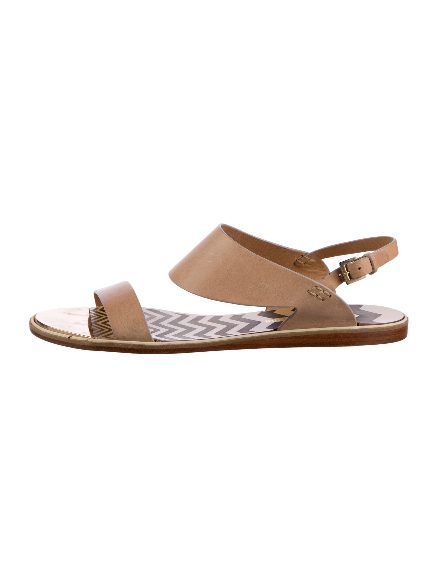 Nicholas Kirkwood Leather Colorblock Pattern Slingback Sandals