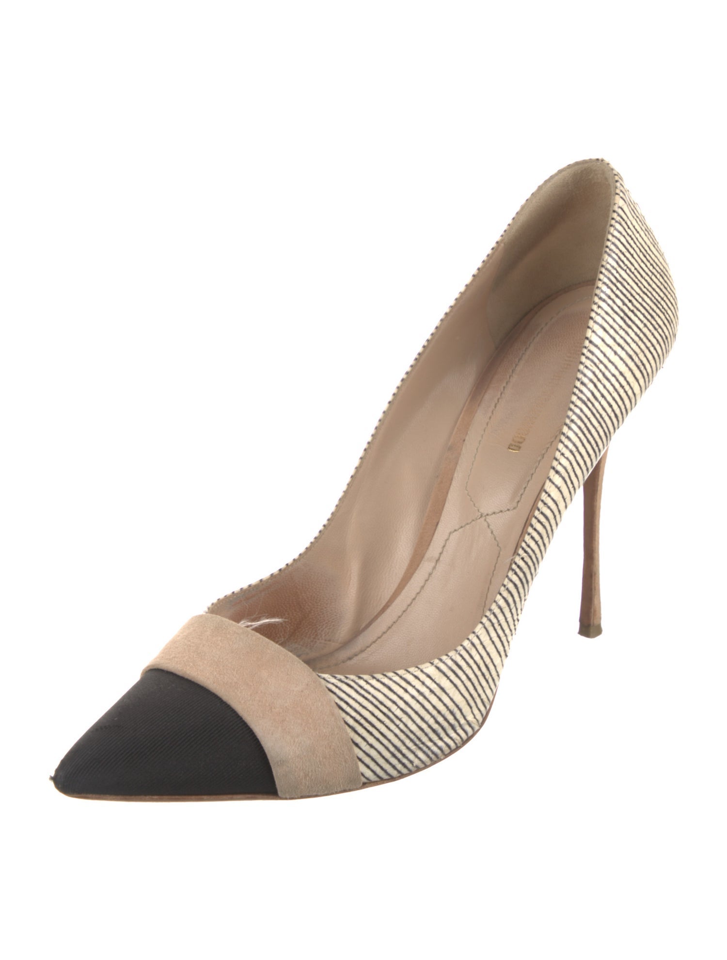 Nicholas Kirkwood Leather Striped Pumps