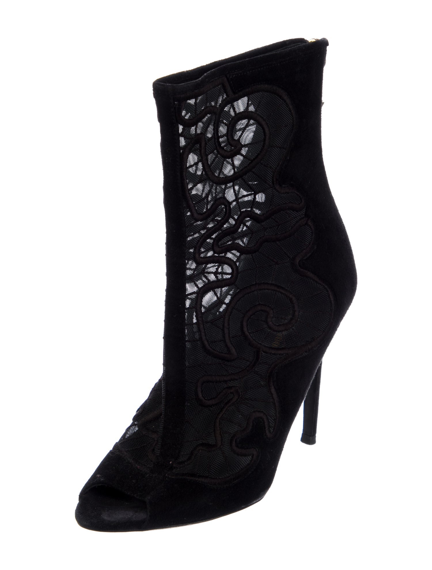 Nicholas Kirkwood Suede Mesh Accents Pumps