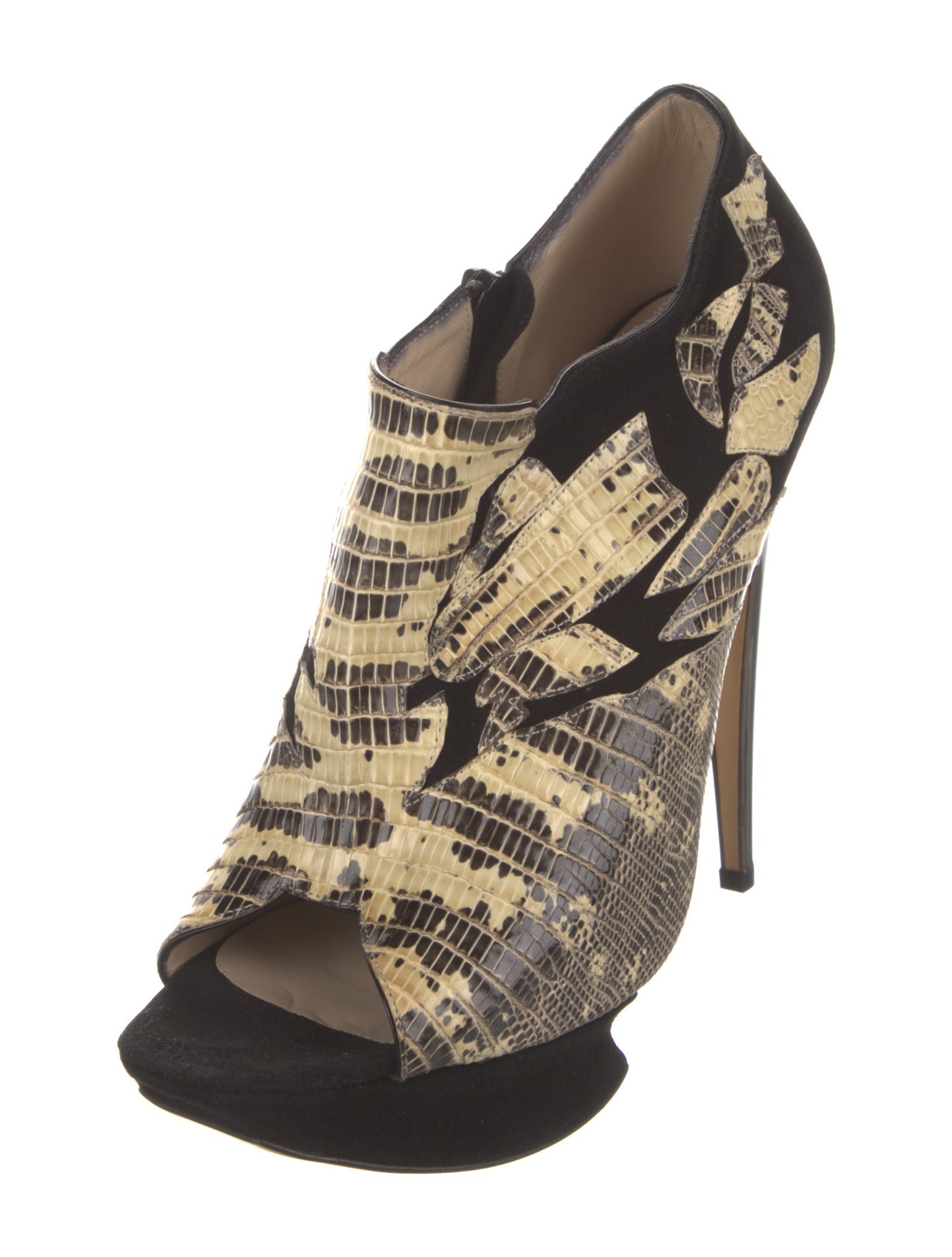 Nicholas Kirkwood Patent Leather Animal Print Pumps