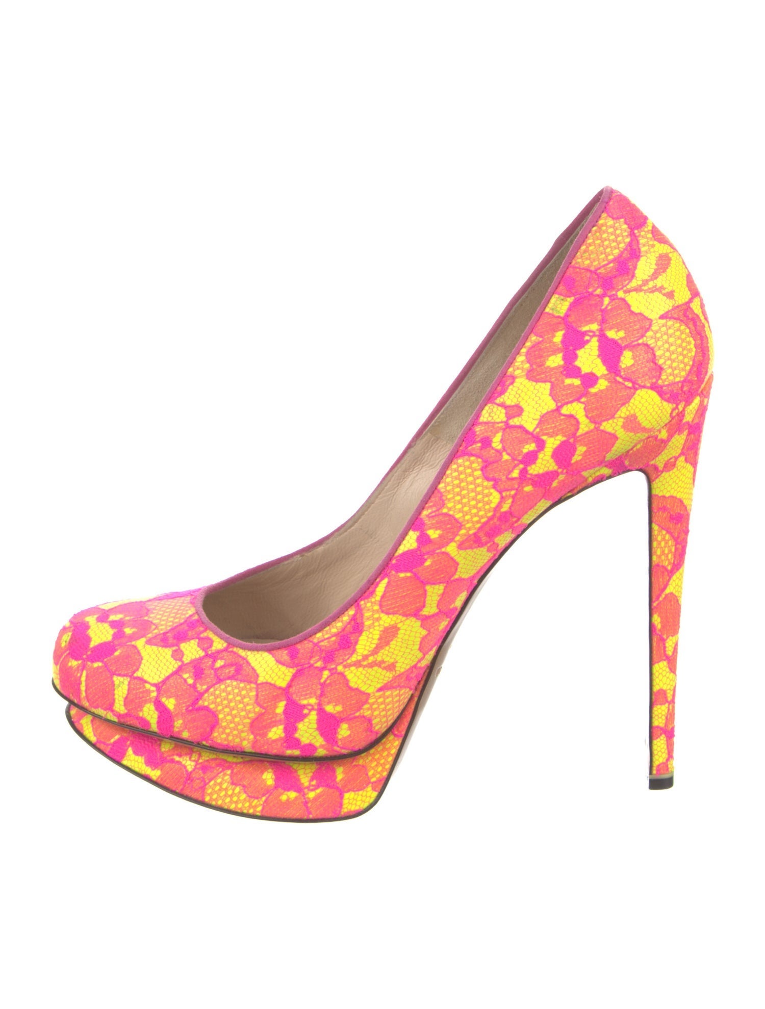 Nicholas Kirkwood Lace Printed Pumps