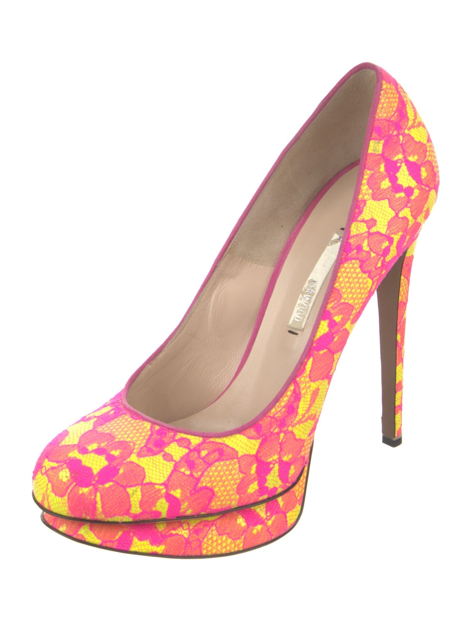 Nicholas Kirkwood Lace Printed Pumps