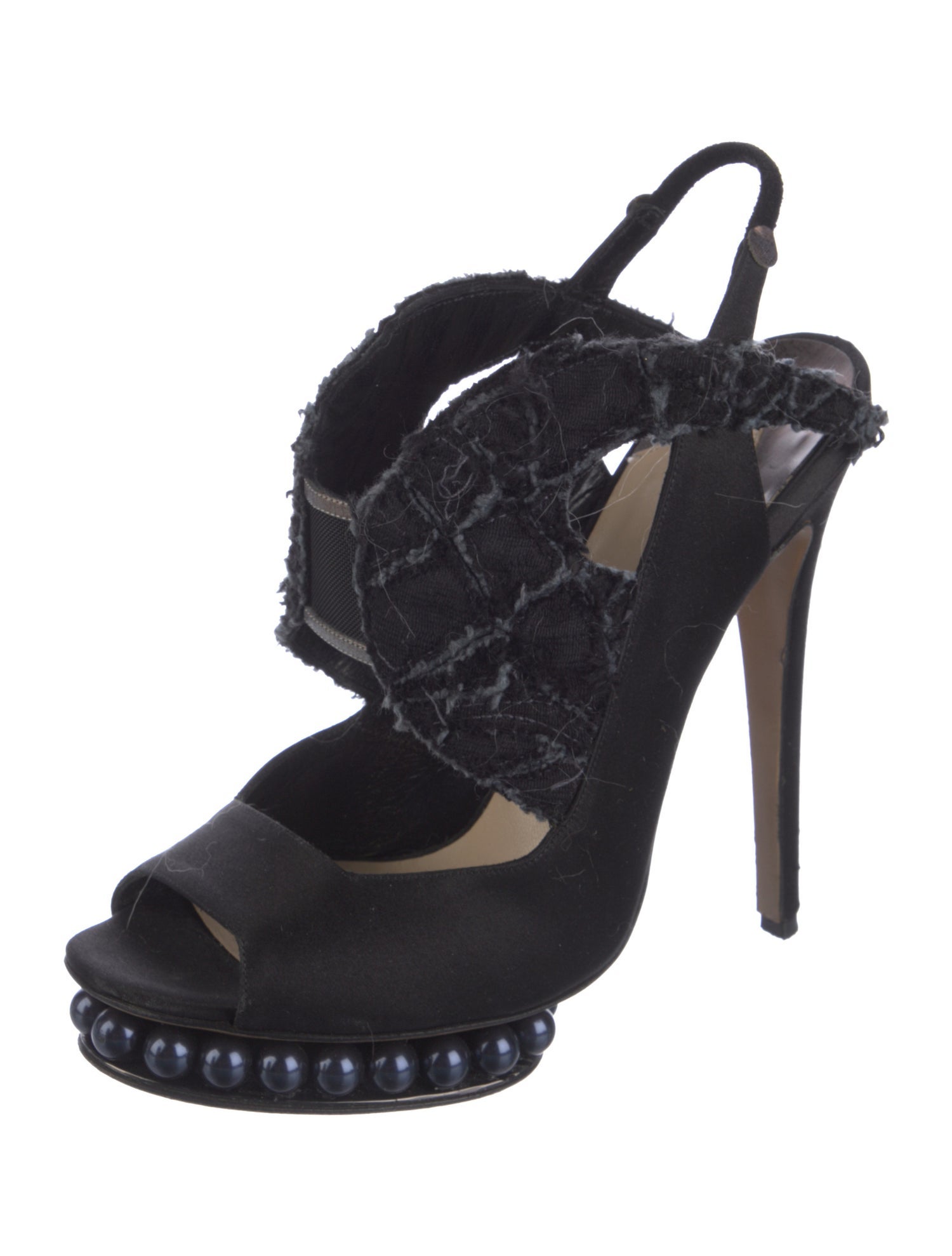 Nicholas Kirkwood Satin Slingback Pumps