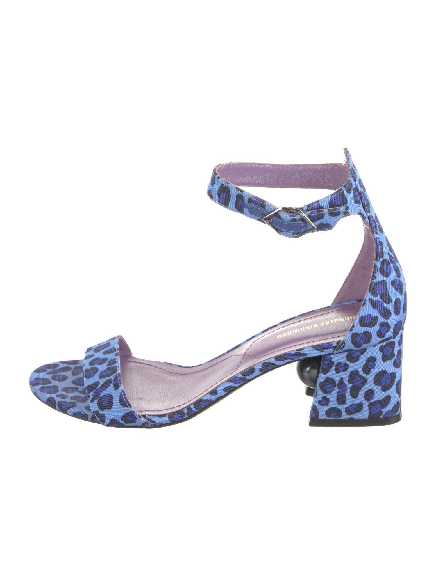 Nicholas Kirkwood Leather Animal Print Sandals