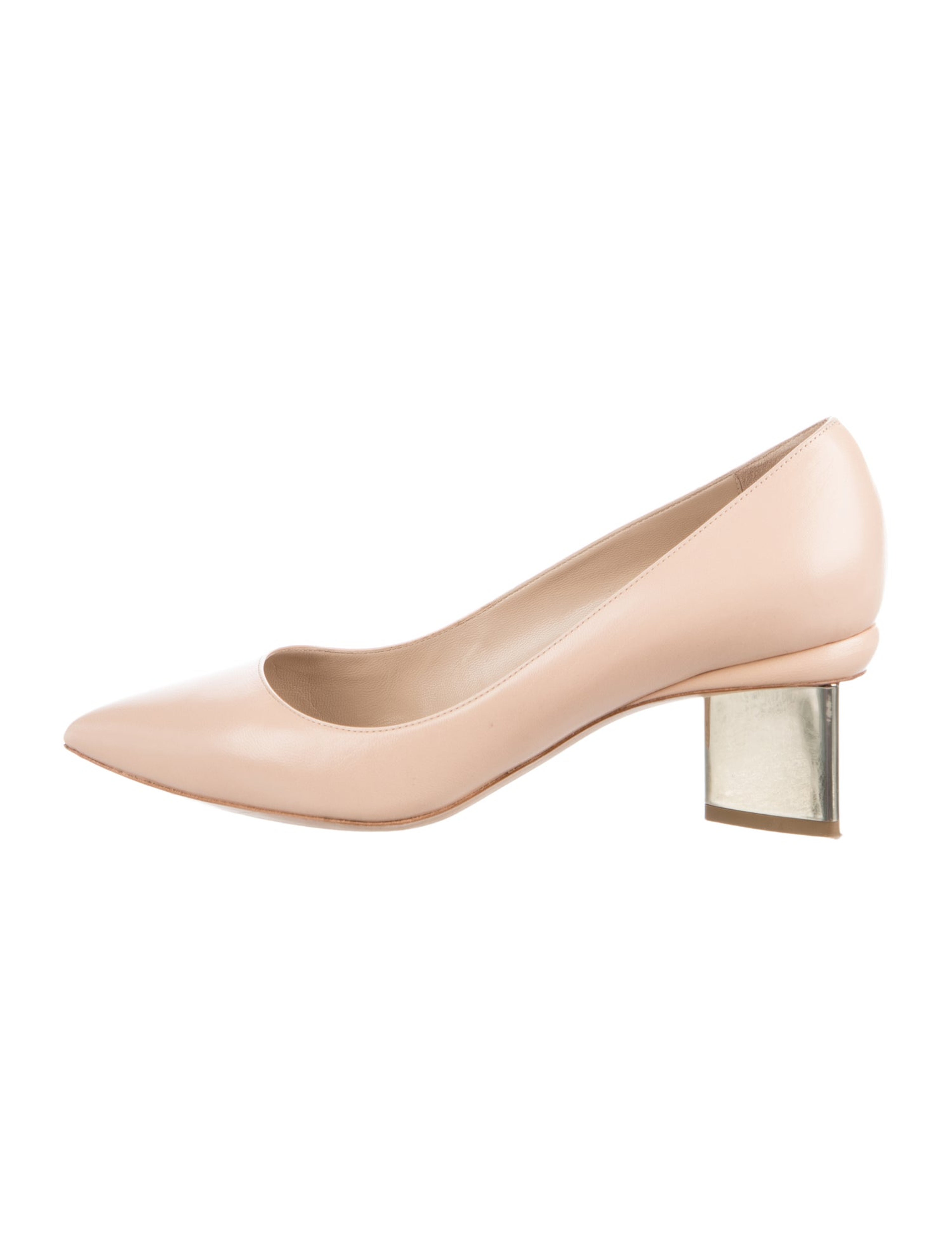 Leather Colorblock Pattern Pumps