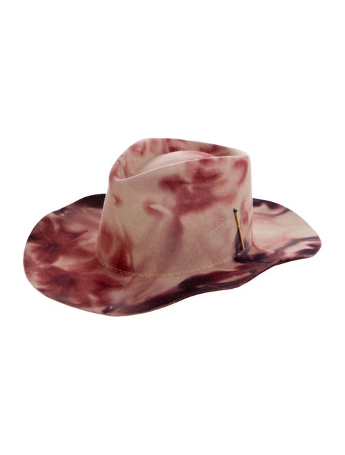 Nick Fouquet burgundy and pattern printed Hat