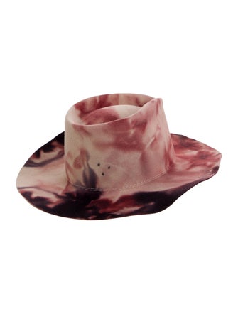 Nick Fouquet burgundy and pattern printed Hat