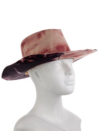 Nick Fouquet burgundy and pattern printed Hat