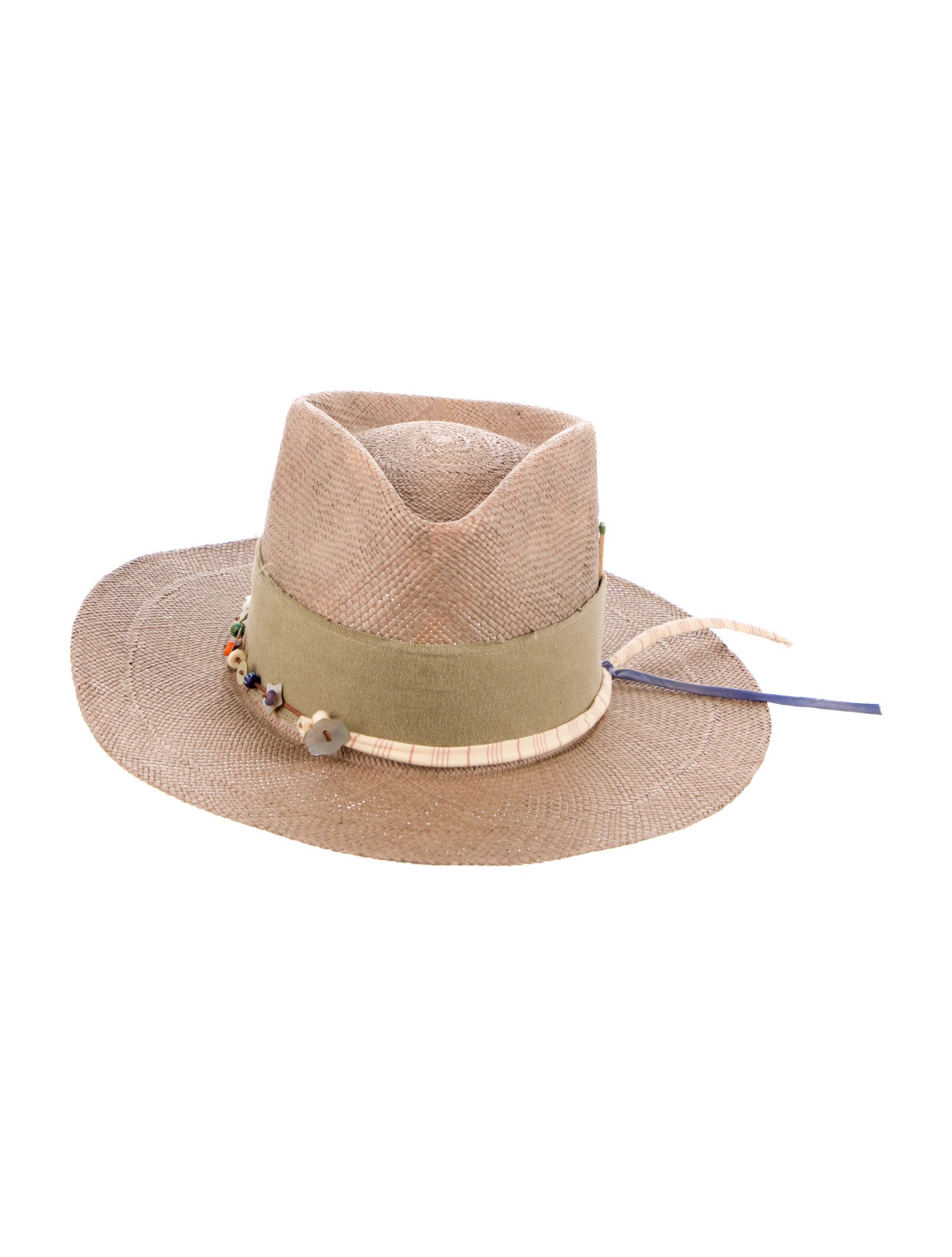 Nick Fouquet Woven Straw Fedora Hat