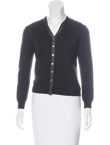 Nina Ricci Wool and Silk Paneled Cardigan