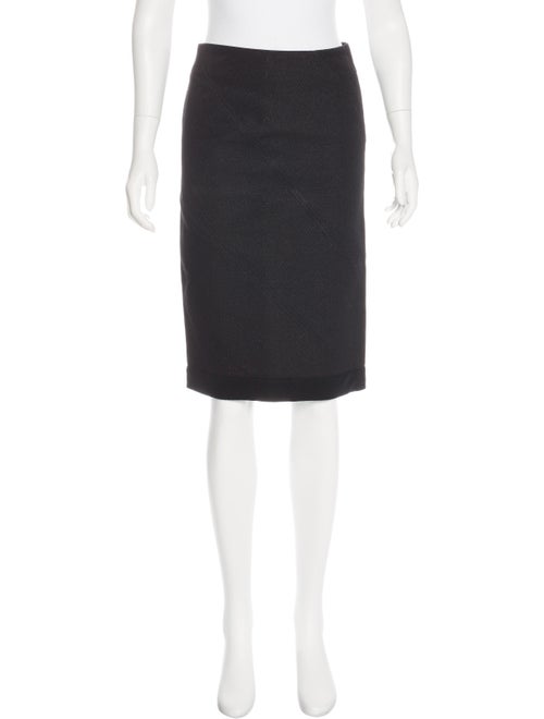 Nina Ricci Metallic-Accented Pencil Skirt Black - image 1