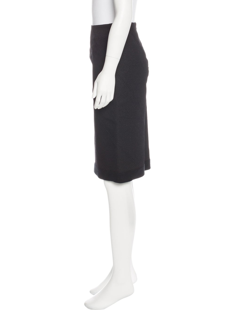 Nina Ricci Metallic-Accented Pencil Skirt Black - image 2