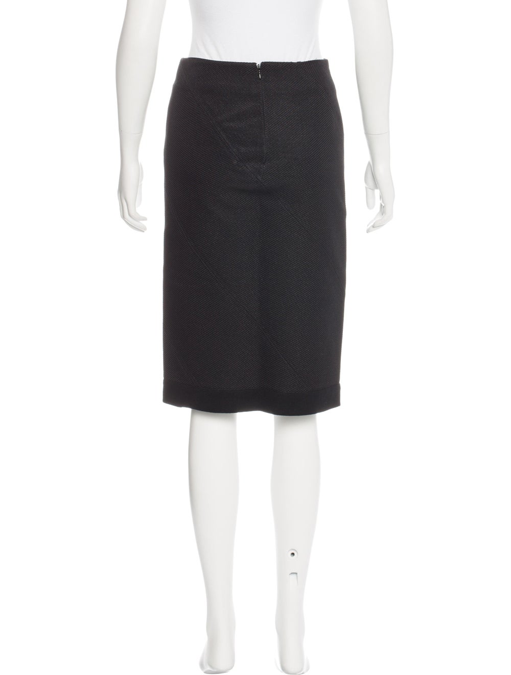 Nina Ricci Metallic-Accented Pencil Skirt Black - image 3