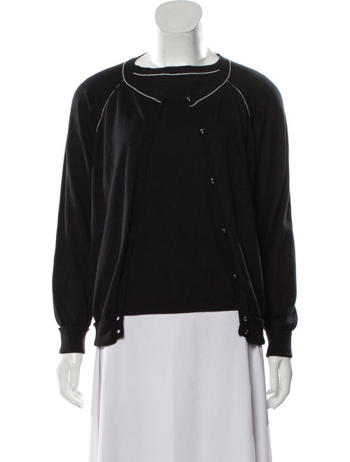 Nina Ricci Silk-Accented Two-Piece Cardigan Set Bl