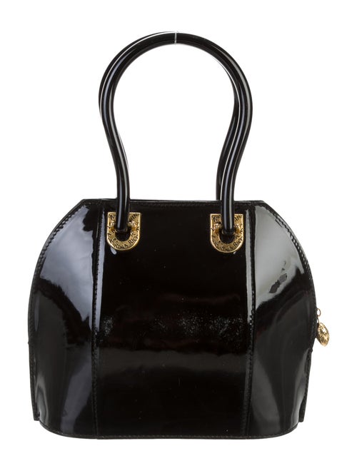 Nina Ricci Patent Leather Handle Bag Black