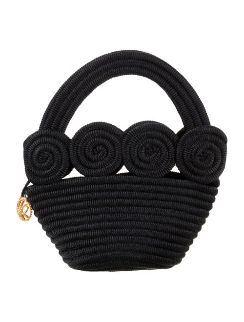 Nina Ricci Woven Handle Bag Black