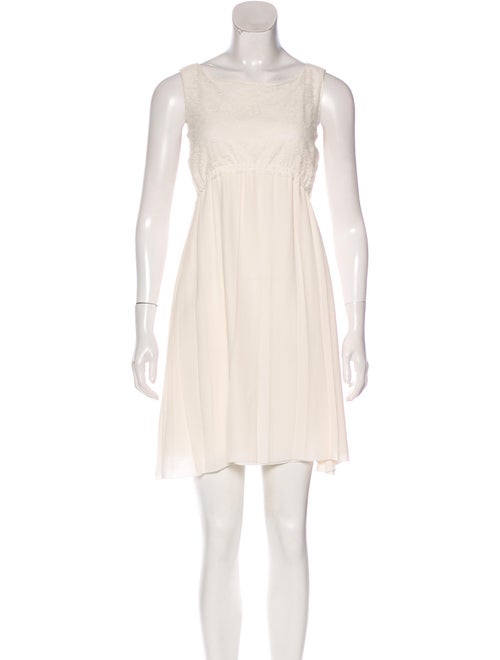 Nina Ricci Silk Lace-Accented Dress