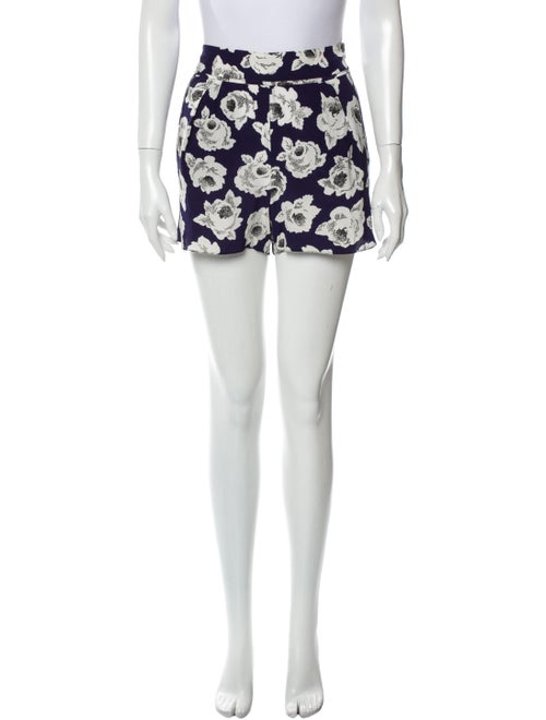 Nina Ricci Silk Mini Shorts Blue