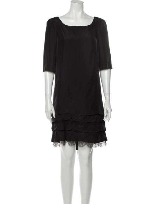 Nina Ricci Silk Mini Dress Black