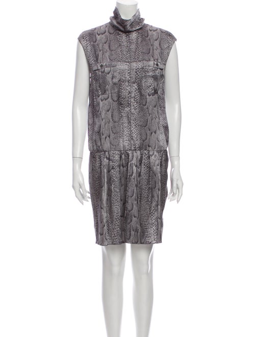 Nina Ricci Silk Mini Dress Grey