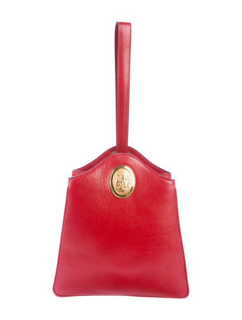Nina Ricci Textured Leather Handle Bag Red